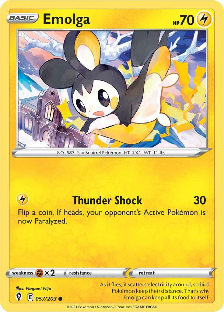 Emolga (057/203) [Sword & Shield: Evolving Skies] | Eastridge Sports Cards & Games