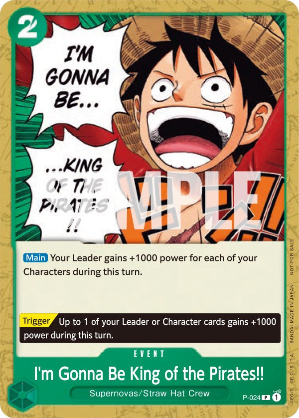 I'm Gonna Be King of the Pirates!! [One Piece Promotion Cards] | Eastridge Sports Cards & Games