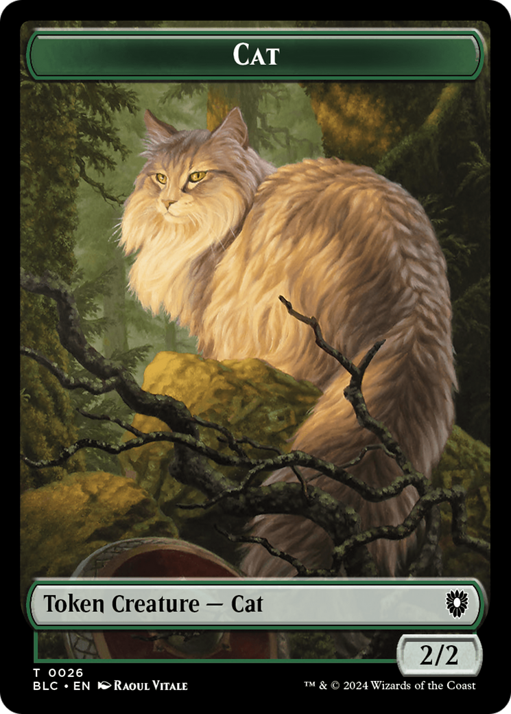 Elemental // Cat Double-Sided Token [Bloomburrow Commander Tokens] | Eastridge Sports Cards & Games