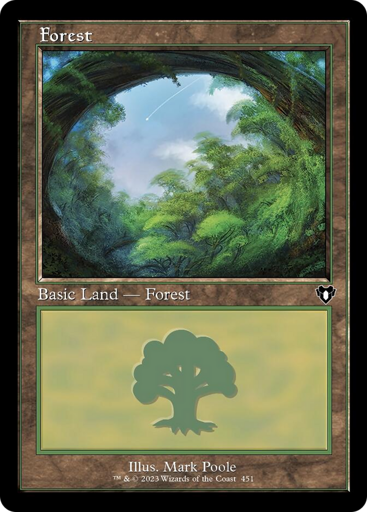 Forest (451) (Retro) [Commander Masters] | Eastridge Sports Cards & Games