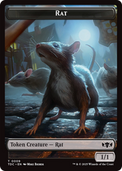 Human // Rat Double-Sided Token [Tarkir: Dragonstorm Commander Tokens] | Eastridge Sports Cards & Games