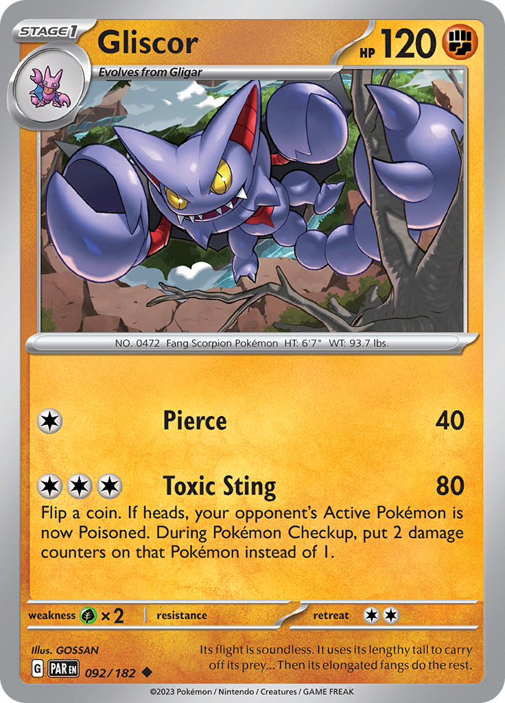 Gliscor (092/182) [Scarlet & Violet: Paradox Rift] | Eastridge Sports Cards & Games