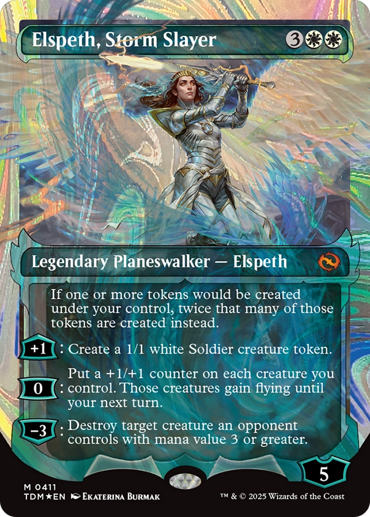 Elspeth, Storm Slayer (Showcase) (Halo Foil) [Tarkir: Dragonstorm] | Eastridge Sports Cards & Games