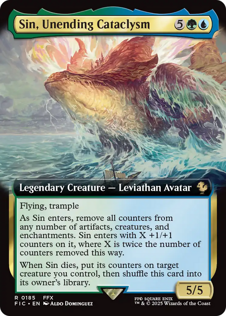 Sin, Unending Cataclysm (Extended Art) [FINAL FANTASY Commander] | Eastridge Sports Cards & Games