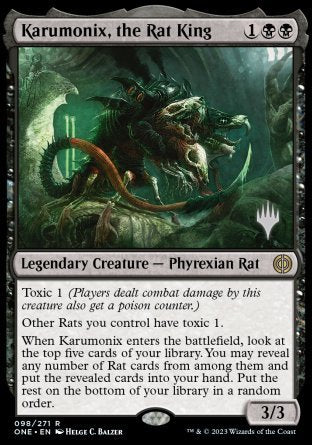 Karumonix, the Rat King (Promo Pack) [Phyrexia: All Will Be One Promos] | Eastridge Sports Cards & Games