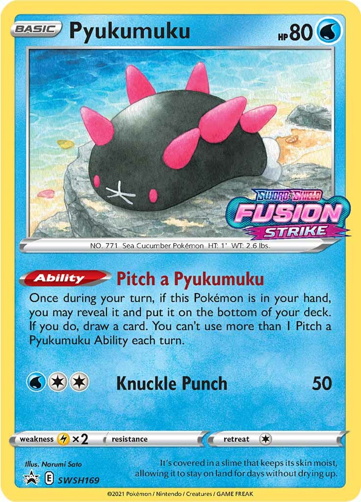 Pyukumuku (SWSH169) (Prerelease Promo) [Sword & Shield: Black Star Promos] | Eastridge Sports Cards & Games