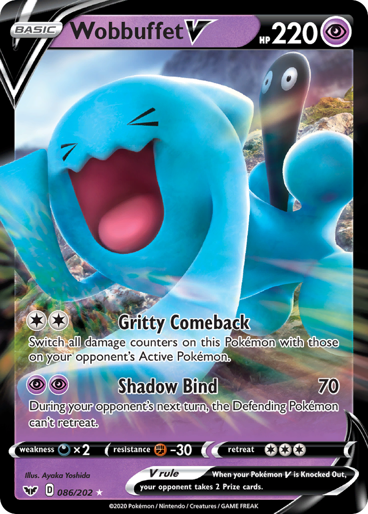 Wobbuffet V (086/202) [Sword & Shield: Base Set] | Eastridge Sports Cards & Games