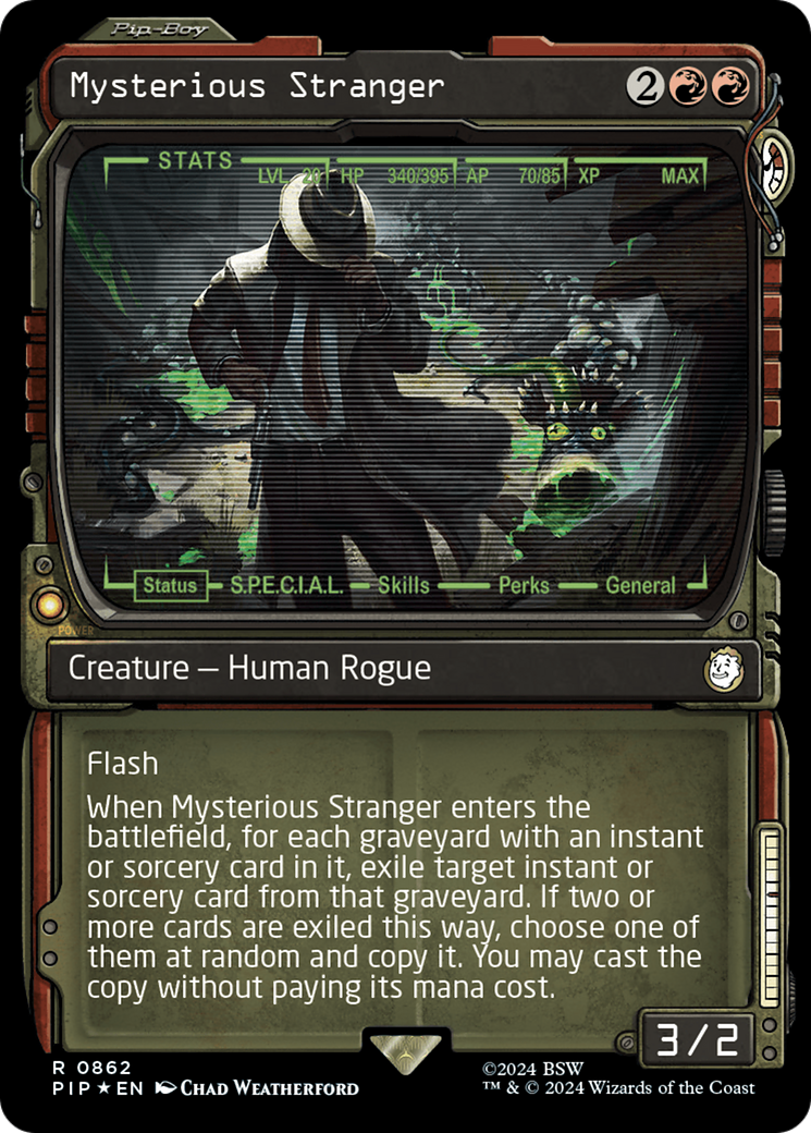 Mysterious Stranger (Showcase) (Surge Foil) [Fallout] | Eastridge Sports Cards & Games