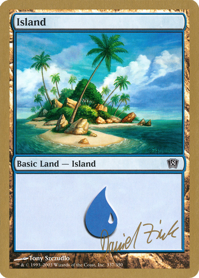 Island (dz337) (Daniel Zink) [World Championship Decks 2003] | Eastridge Sports Cards & Games