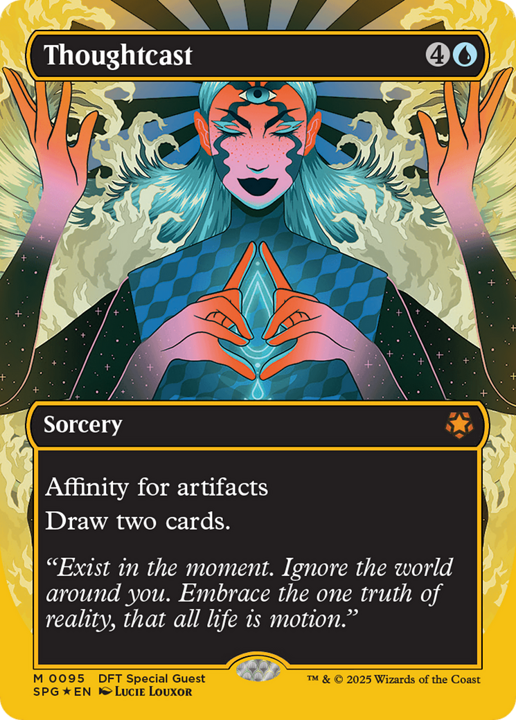 Thoughtcast (Borderless) (First-Place Foil) [Aetherdrift Special Guests] | Eastridge Sports Cards & Games