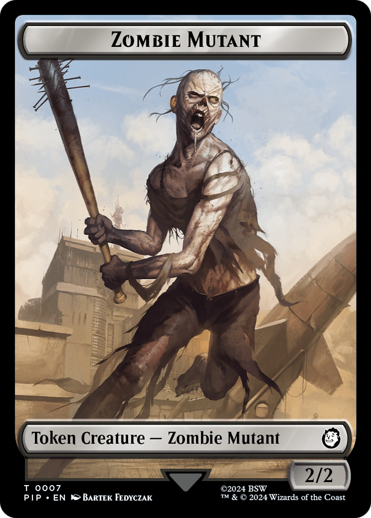 Treasure (0019) // Zombie Mutant Double-Sided Token [Fallout Tokens] | Eastridge Sports Cards & Games