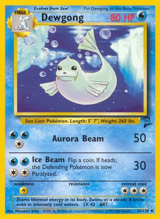 Dewgong (36/130) [Base Set 2] | Eastridge Sports Cards & Games