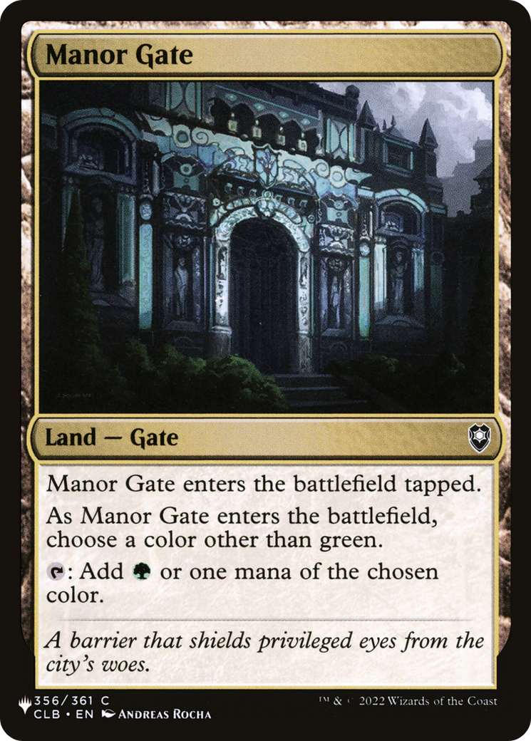 Manor Gate [The List] | Eastridge Sports Cards & Games
