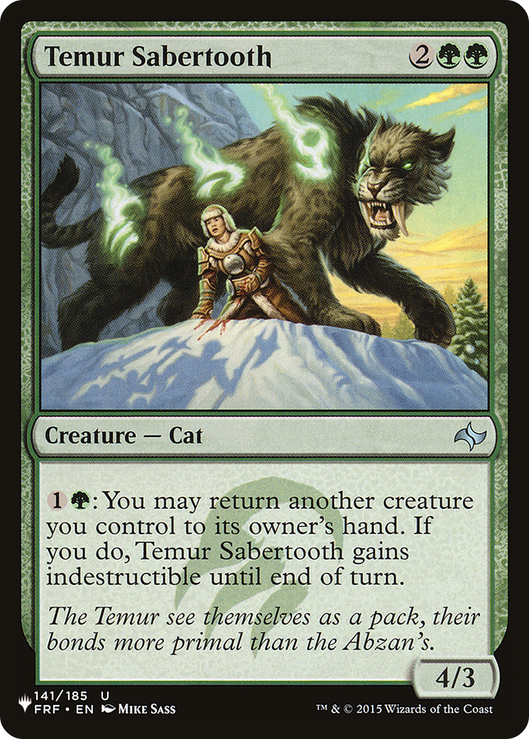 Temur Sabertooth [The List] | Eastridge Sports Cards & Games