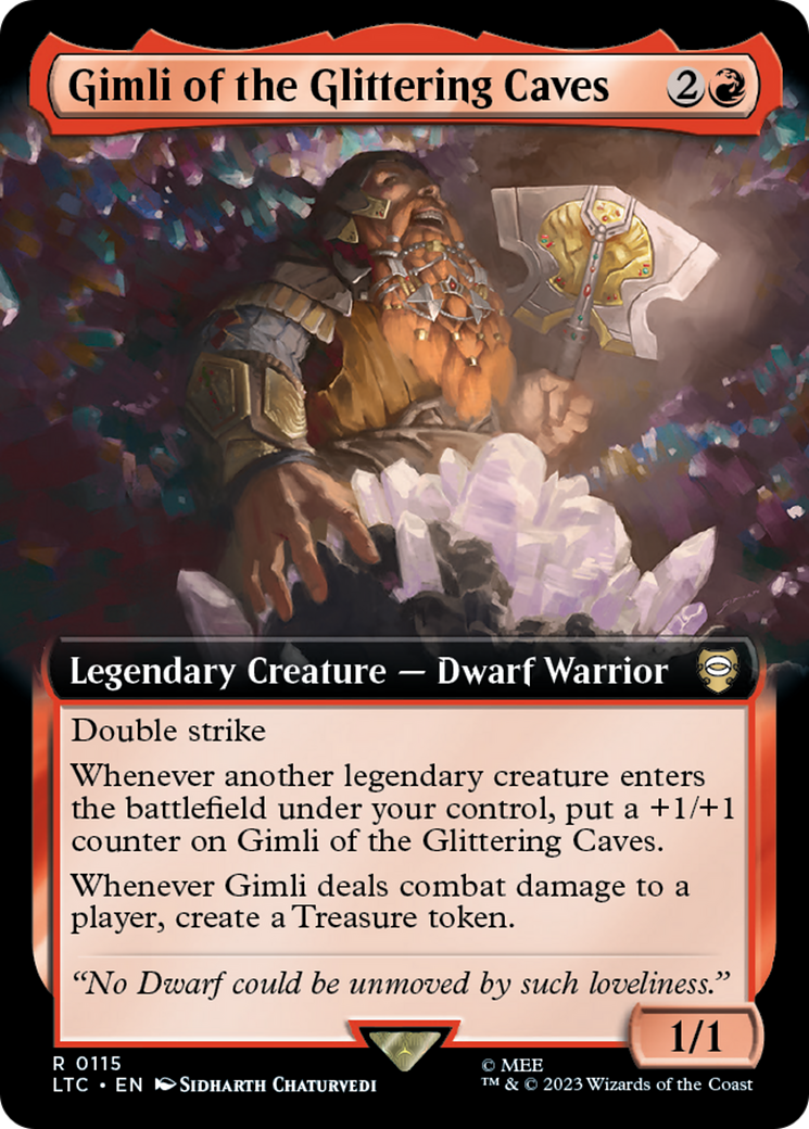 Gimli of the Glittering Caves (Extended Art) [The Lord of the Rings: Tales of Middle-Earth Commander] | Eastridge Sports Cards & Games