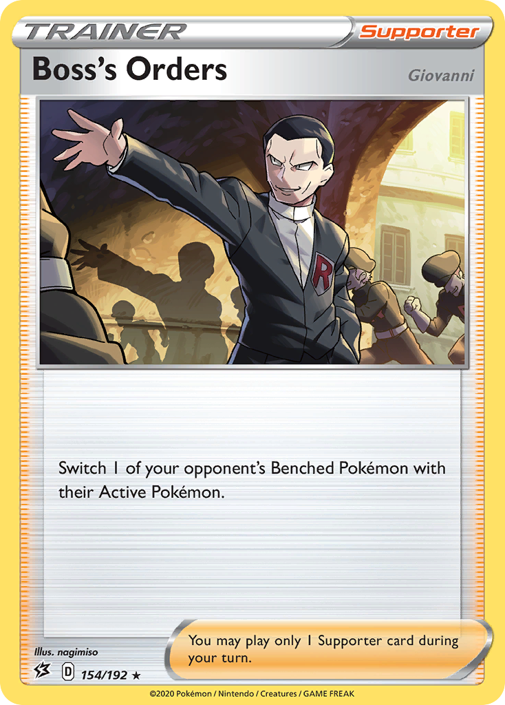 Boss's Orders (154/192) (Giovanni) [Sword & Shield: Rebel Clash] | Eastridge Sports Cards & Games