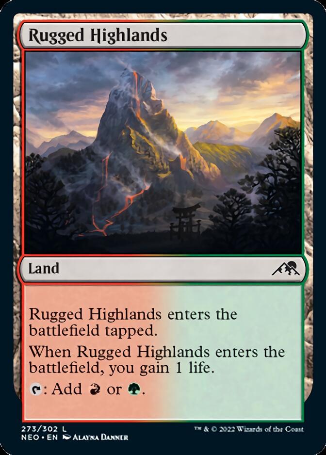 Rugged Highlands [Kamigawa: Neon Dynasty] | Eastridge Sports Cards & Games