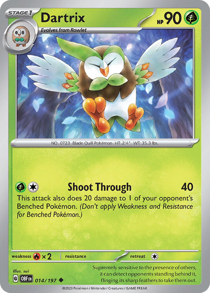 Dartrix (014/197) [Scarlet & Violet: Obsidian Flames] | Eastridge Sports Cards & Games