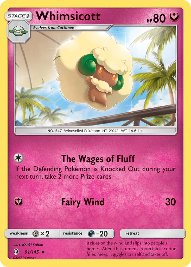 Whimsicott (91/145) [Sun & Moon: Guardians Rising] | Eastridge Sports Cards & Games