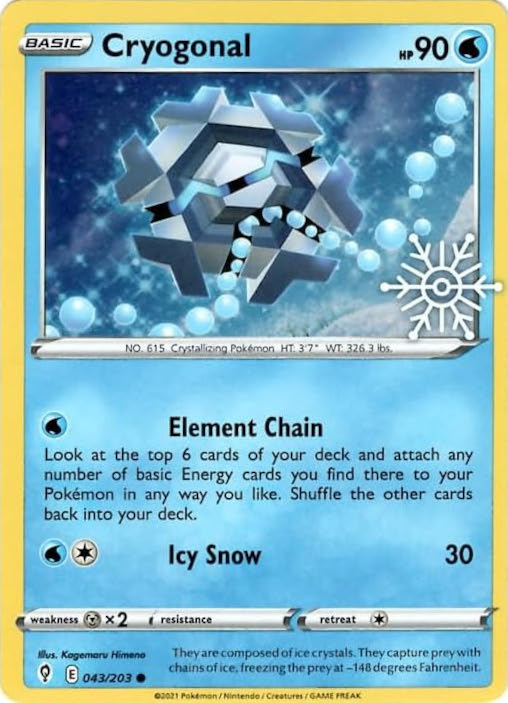 Cryogonal (043/203) (Holiday Calendar) [Sword & Shield: Evolving Skies] | Eastridge Sports Cards & Games