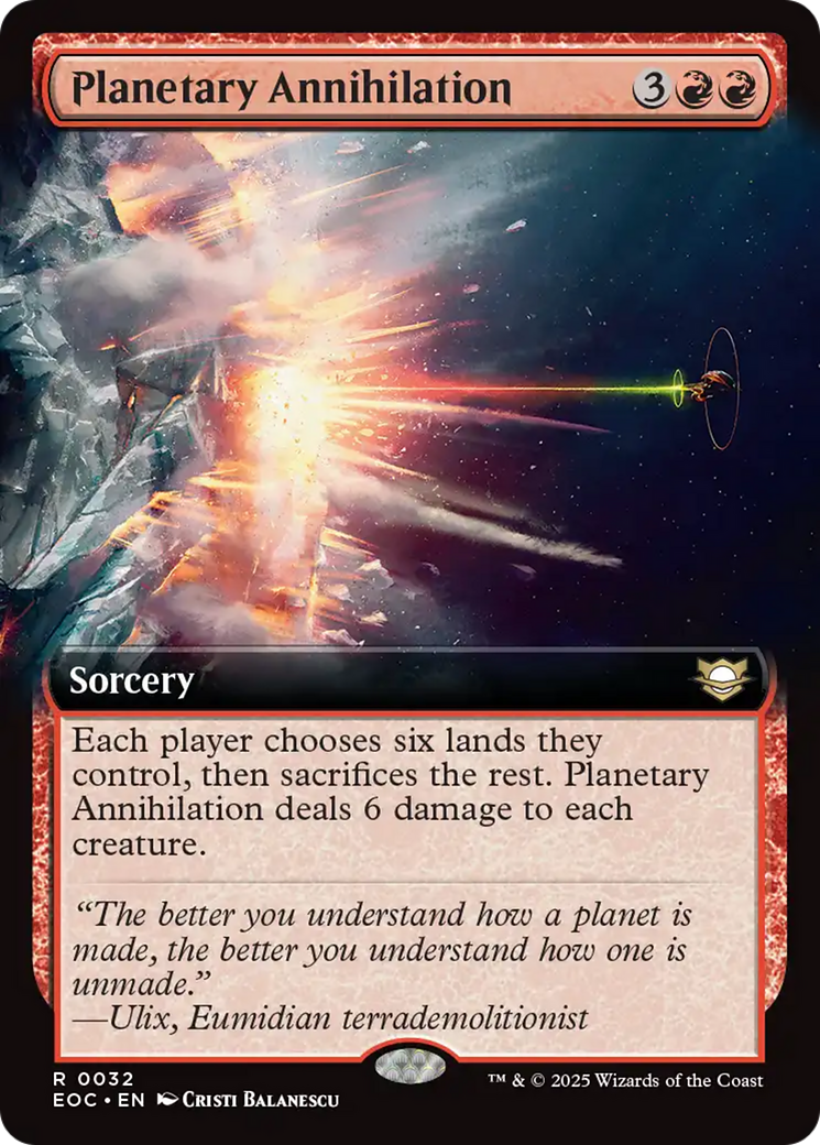 Planetary Annihilation (Extended Art) [Edge of Eternities Commander] | Eastridge Sports Cards & Games