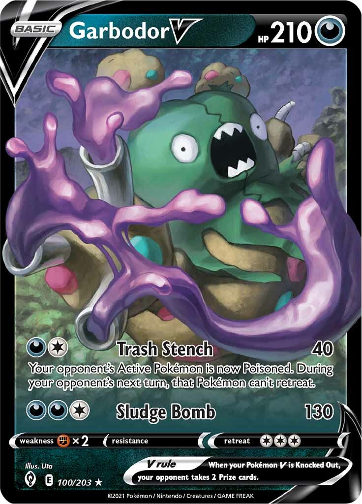 Garbodor V (100/203) [Sword & Shield: Evolving Skies] | Eastridge Sports Cards & Games