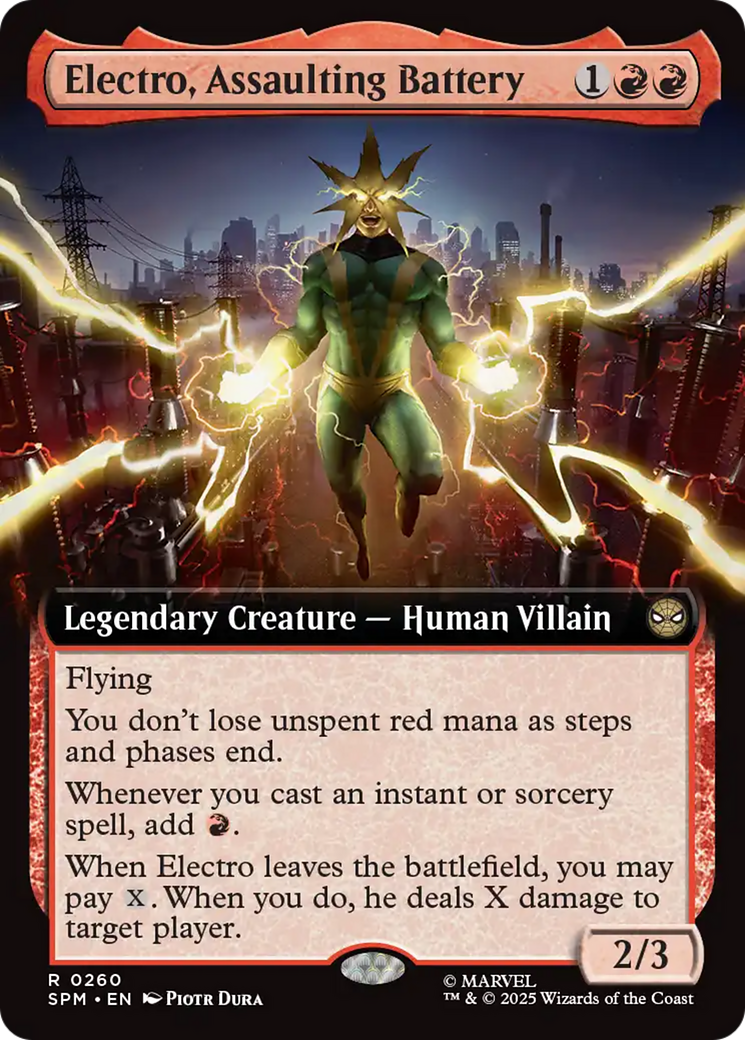 Electro, Assaulting Battery (Extended Art) [Marvel's Spider-Man] | Eastridge Sports Cards & Games