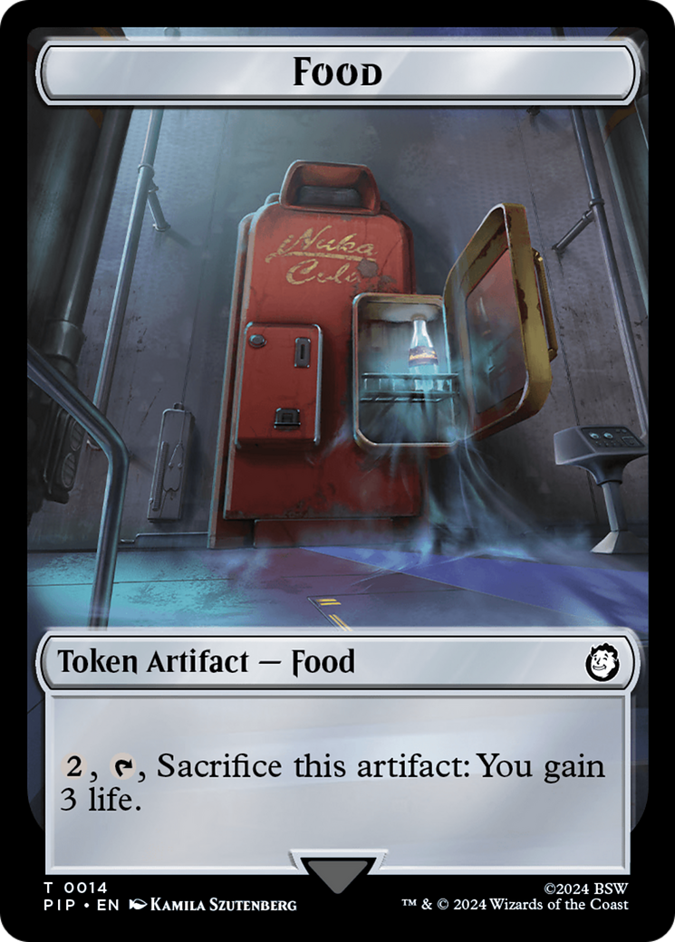 Human Knight // Food (0014) Double-Sided Token [Fallout Tokens] | Eastridge Sports Cards & Games