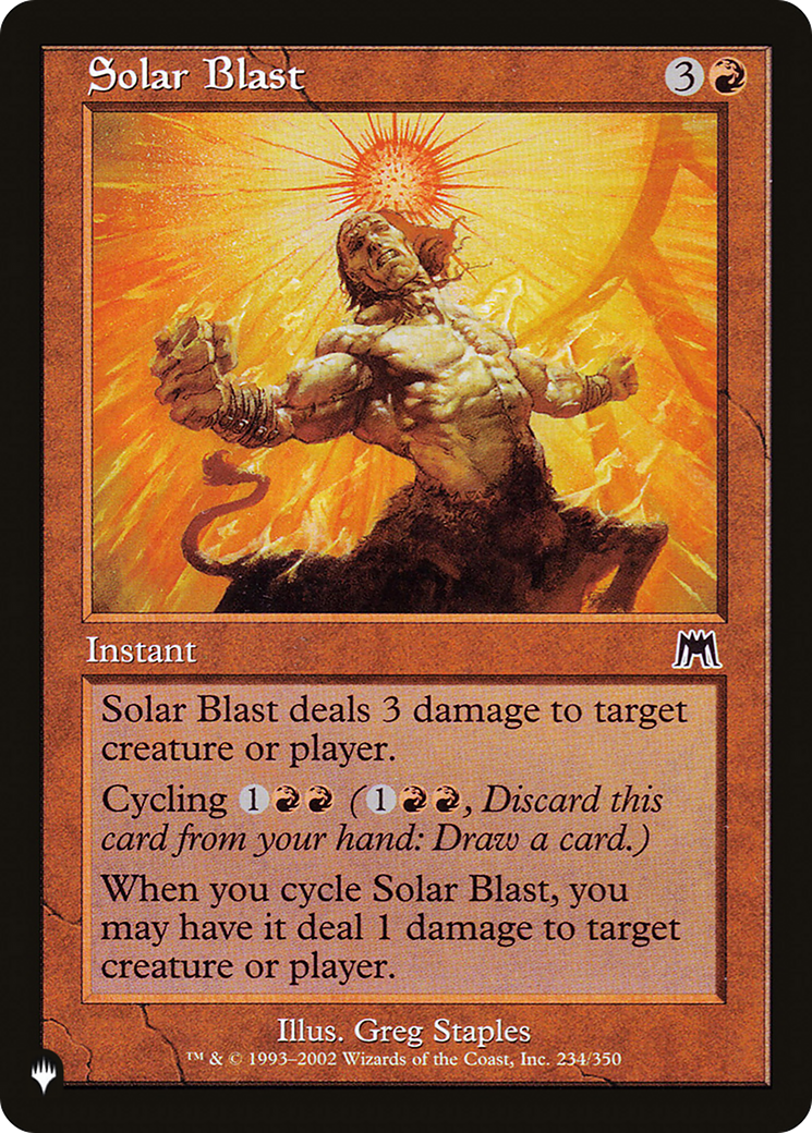 Solar Blast [The List] | Eastridge Sports Cards & Games