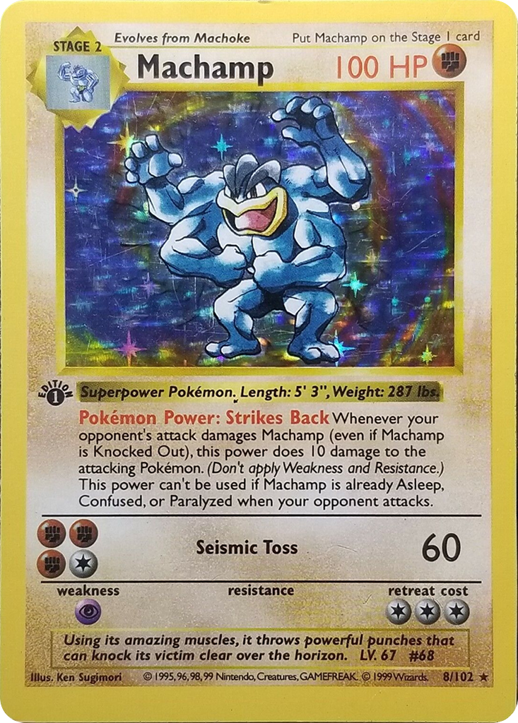 Machamp (8/102) (Shadowless) [Base Set 1st Edition] | Eastridge Sports Cards & Games