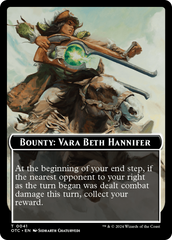 Bounty: Vara Beth Hannifer // Bounty Rules Double-Sided Token [Outlaws of Thunder Junction Commander Tokens] | Eastridge Sports Cards & Games