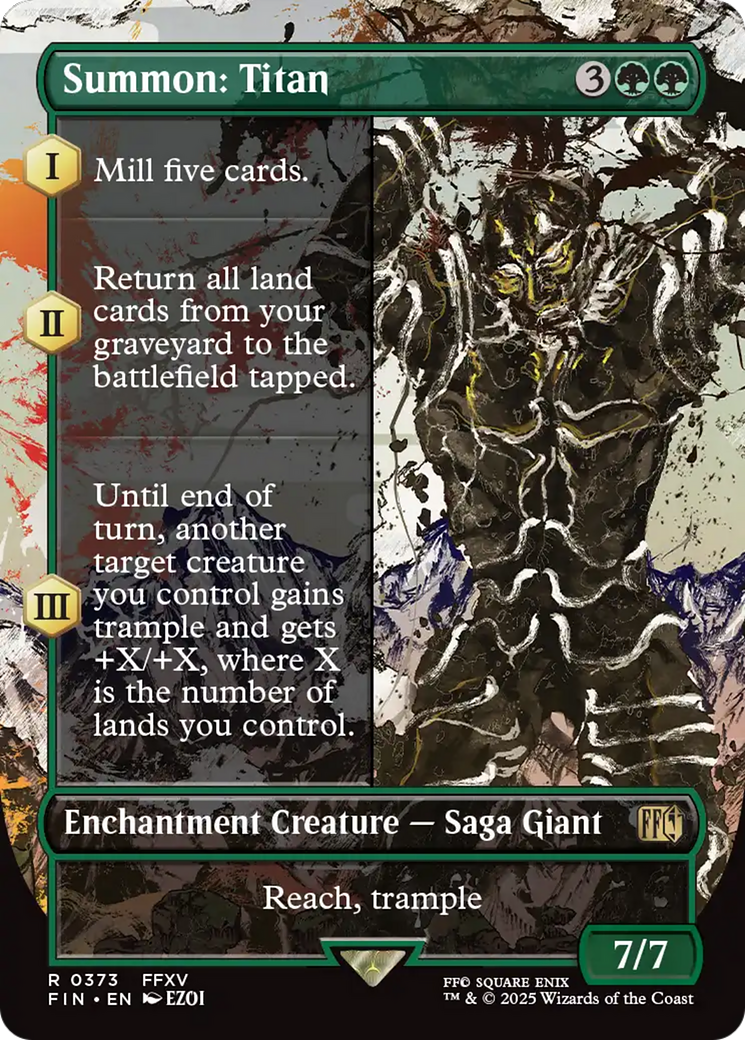 Summon: Titan (Borderless) [FINAL FANTASY] | Eastridge Sports Cards & Games