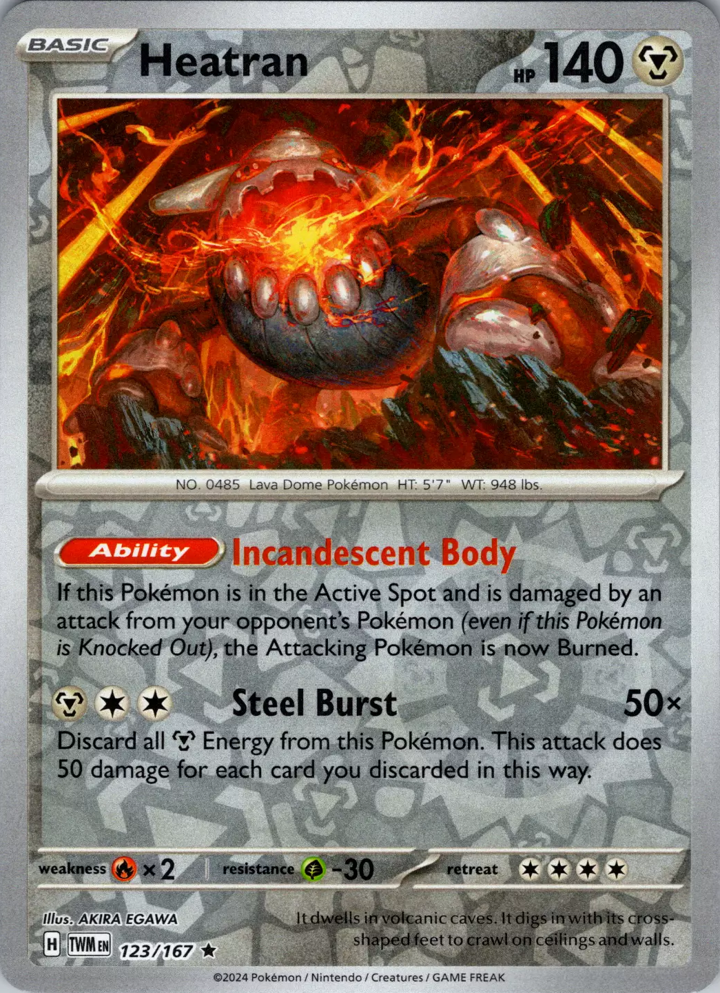Heatran (123/167) [Scarlet & Violet: Twilight Masquerade] | Eastridge Sports Cards & Games