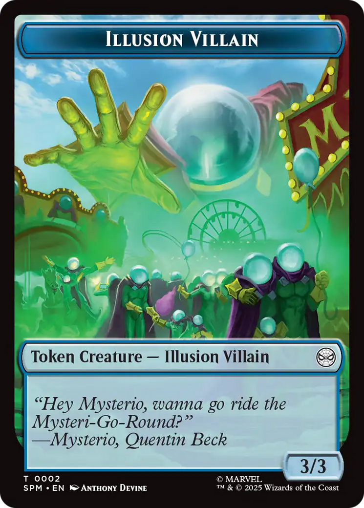 Spider // Illusion Villain Double-Sided Token [Marvel's Spider-Man Tokens] | Eastridge Sports Cards & Games