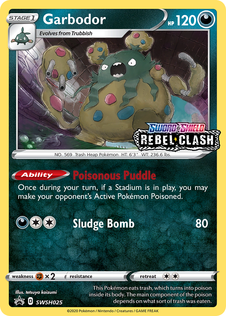 Garbodor (SWSH025) (Prerelease Promo) [Sword & Shield: Black Star Promos] | Eastridge Sports Cards & Games