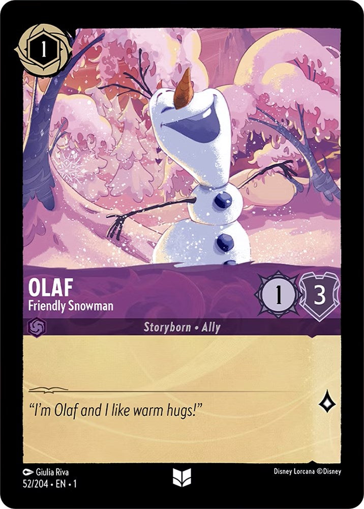 Olaf - Friendly Snowman (52/204) [The First Chapter] | Eastridge Sports Cards & Games
