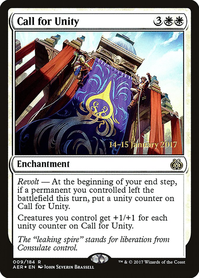 Call for Unity [Aether Revolt Prerelease Promos] | Eastridge Sports Cards & Games