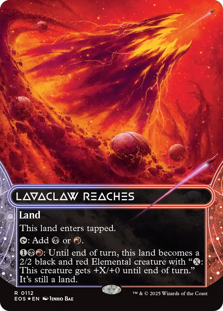 Lavaclaw Reaches (0112) (Borderless) (Galaxy Foil) [Edge of Eternities: Stellar Sights] | Eastridge Sports Cards & Games
