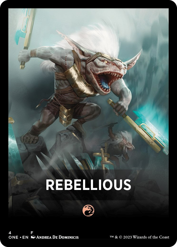 Rebellious Theme Card [Phyrexia: All Will Be One Tokens] | Eastridge Sports Cards & Games