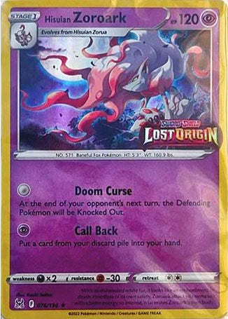 Hisuian Zoroark (076/196) (Lost Origin Stamp) [Sword & Shield: Lost Origin] | Eastridge Sports Cards & Games