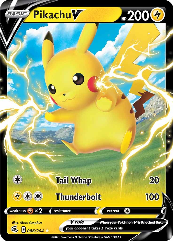 Pikachu V (086/264) [Sword & Shield: Fusion Strike] | Eastridge Sports Cards & Games