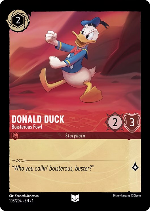 Donald Duck - Boisterous Fowl (108/204) [The First Chapter] | Eastridge Sports Cards & Games