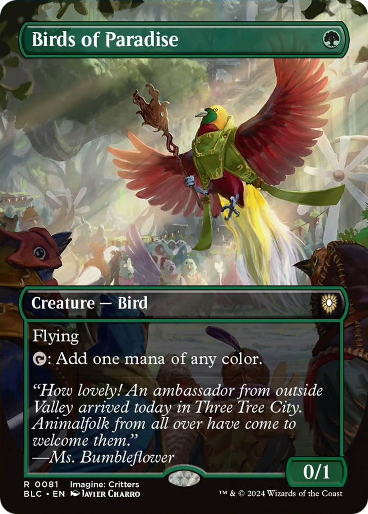 Birds of Paradise (Borderless) [Bloomburrow Commander] | Eastridge Sports Cards & Games