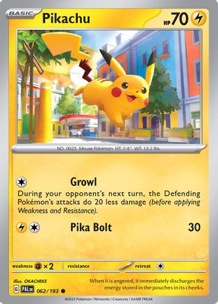Pikachu (062/193) [Scarlet & Violet: Paldea Evolved] | Eastridge Sports Cards & Games