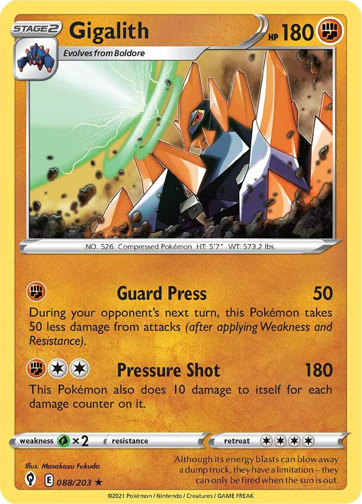 Gigalith (088/203) [Sword & Shield: Evolving Skies] | Eastridge Sports Cards & Games