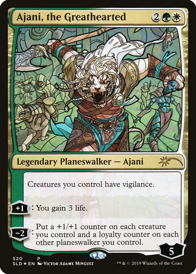 Ajani, the Greathearted (Stained Glass) [Secret Lair Drop Promos] | Eastridge Sports Cards & Games