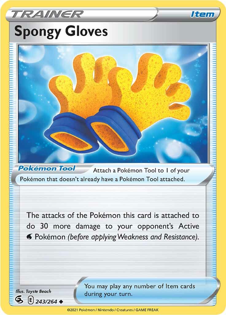 Spongy Gloves (243/264) [Sword & Shield: Fusion Strike] | Eastridge Sports Cards & Games