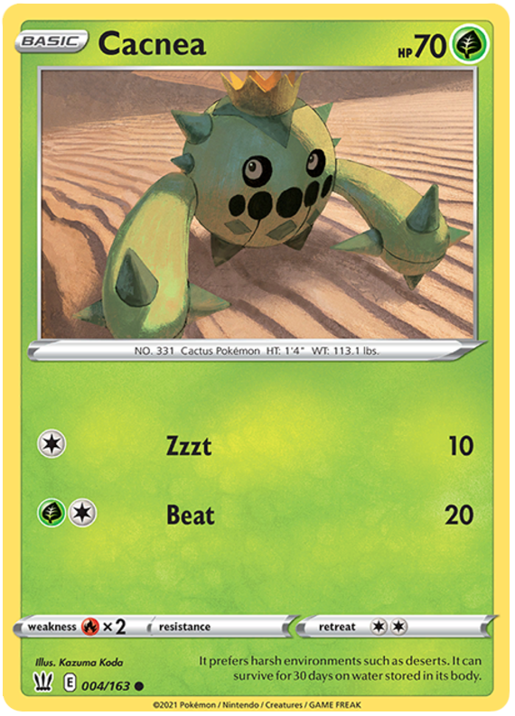 Cacnea (004/163) [Sword & Shield: Battle Styles] | Eastridge Sports Cards & Games