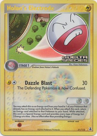 Holon's Electrode (21/113) (Stamped) [EX: Delta Species] | Eastridge Sports Cards & Games