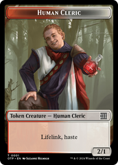 Human Cleric // Plot Double-Sided Token [Outlaws of Thunder Junction: Breaking News Tokens] | Eastridge Sports Cards & Games